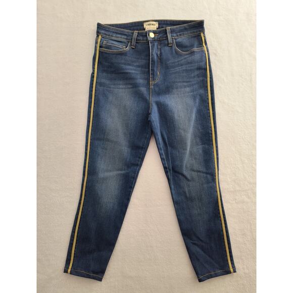 L'agence Margot Striped Skinny Jeans Women's Size 29 Hi Rise Neptune - Picture 11 of 15